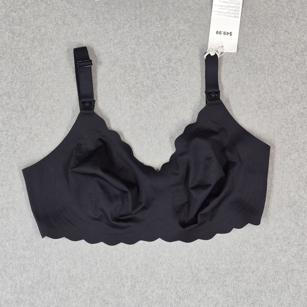 Momcozy Women Bra 2XL Black Plus T Shirt Wireless Strap Adjustable NWT